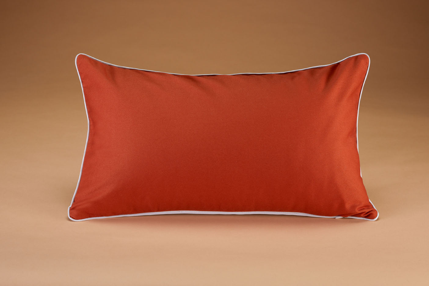Two-Tone Pillow: Orange and Light Gray