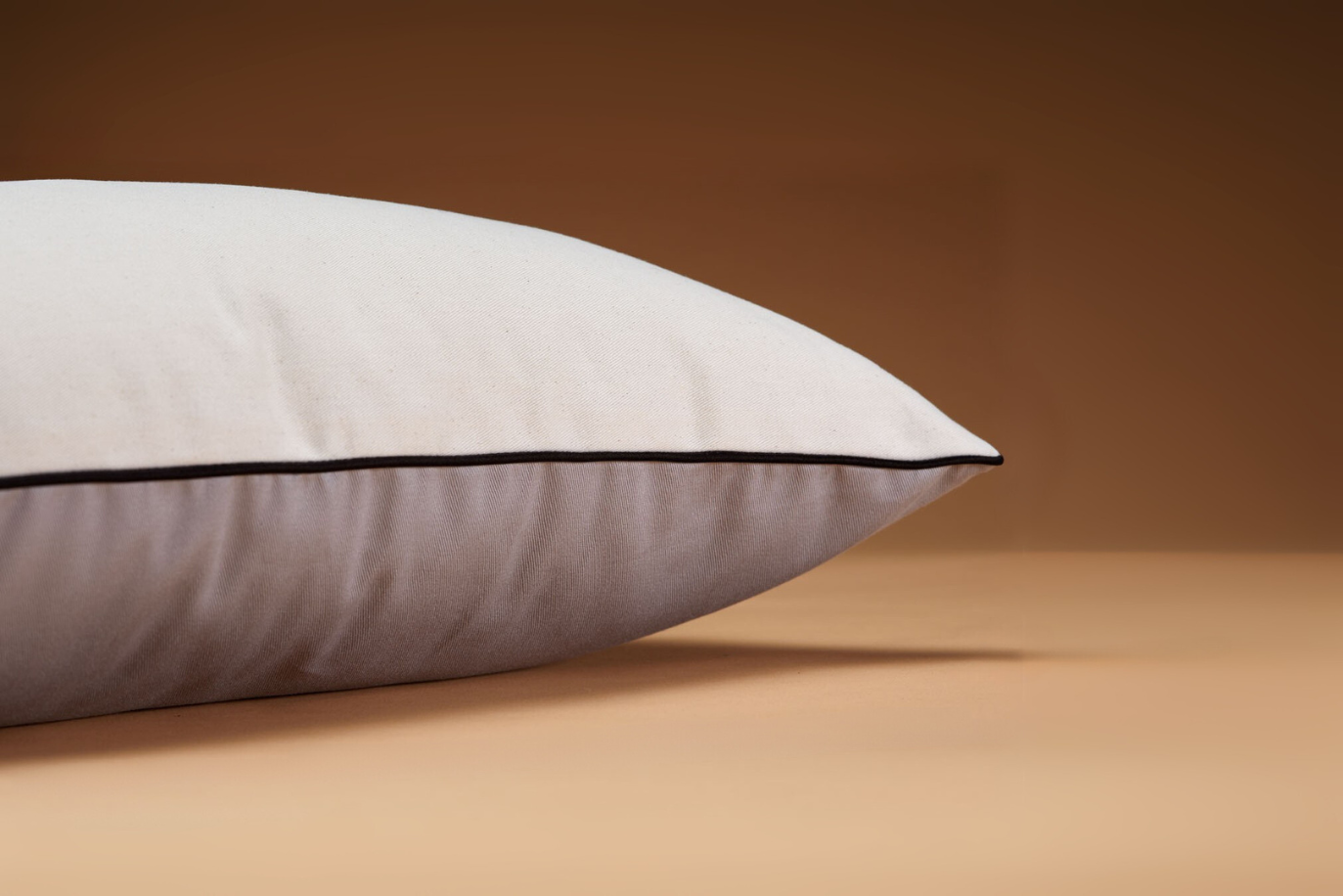 Two-Tone Pillow: Ivory and Lavender Gray