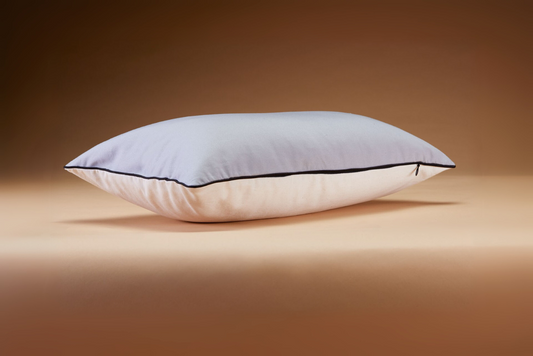 Two-Tone Pillow: Ivory and Lavender Gray